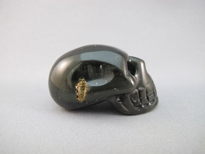 Mayan-Style Rainbow Obsidian Crystal Skull